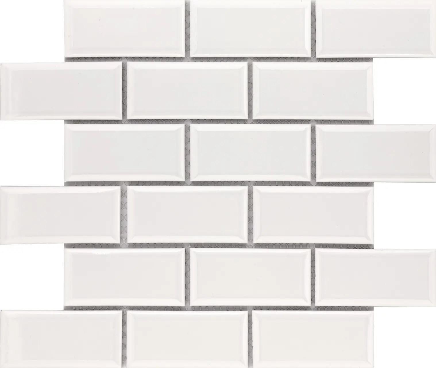 BG WHITE ICE 2X4 BEV. BRICK