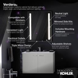 Verdera 24" x 30" Lighted Single Door Medicine Cabinet with Three Shelves, Built-in Outlets and Flip Out Magnifying Mirror - CA Title 24 Compliant - cuoatwfsd7viodugbqlx@2x.jpg