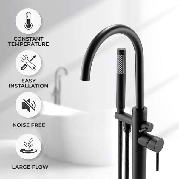 AKDY 1-Handle Freestanding Floor Mount Tub Faucet Bathtub Filler with Hand Shower in Matte Black TF0042 - cyt01mo5xbn9fpewwc8z@2x.jpg