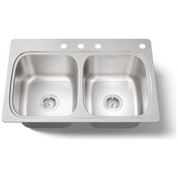 Verse 33" Double Basin Drop In Stainless Steel Kitchen Sink With Four Faucet Holes - d1f0dontv7g7oblg9uaf@2x.jpg