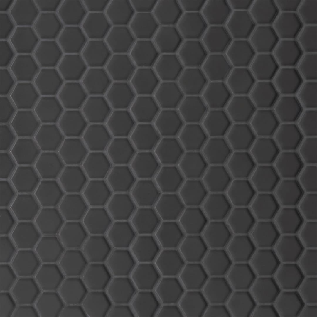 Le Cafe 1" x 1" Hexagon Matte Porcelain Mosaic Tile in Black - d2dlj31lixnxuaaydmry@2x.jpg