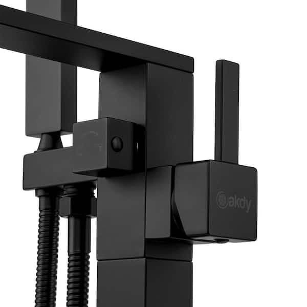 AKDY 1-Handle Freestanding Floor Mount Tub Faucet Bathtub Filler with Hand Shower in Matte Black TF0060 - darm2iv6oclh1z4kupu2@2x.jpg