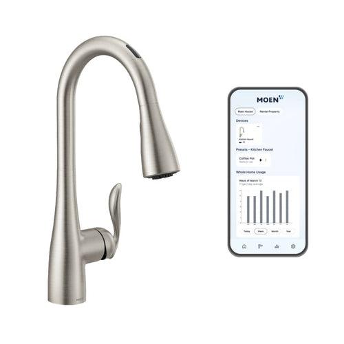 Arbor Smart Faucet 1.5 GPM Single Hole Pull Down Kitchen Faucet with Voice Control - dbaj08iqinbensm2ckha_x500.jpg