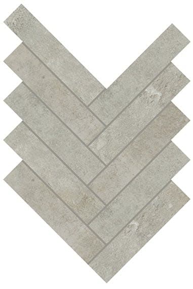 Rekindle Light Grey Herringbone 2X6 Matte
