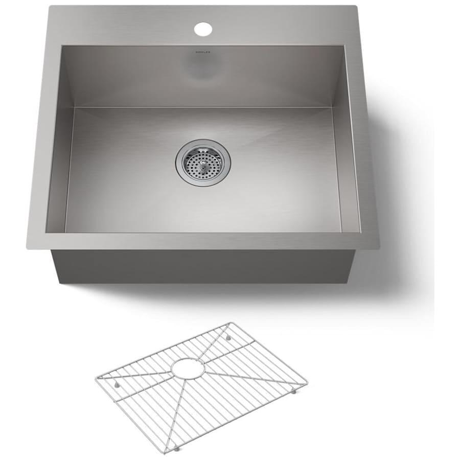 Vault 25" Single Basin Top-Mount/Under-Mount 18-Gauge Stainless Steel Kitchen Sink with SilentShield - ddfftj4hwwpupmalkpcs@2x.jpg