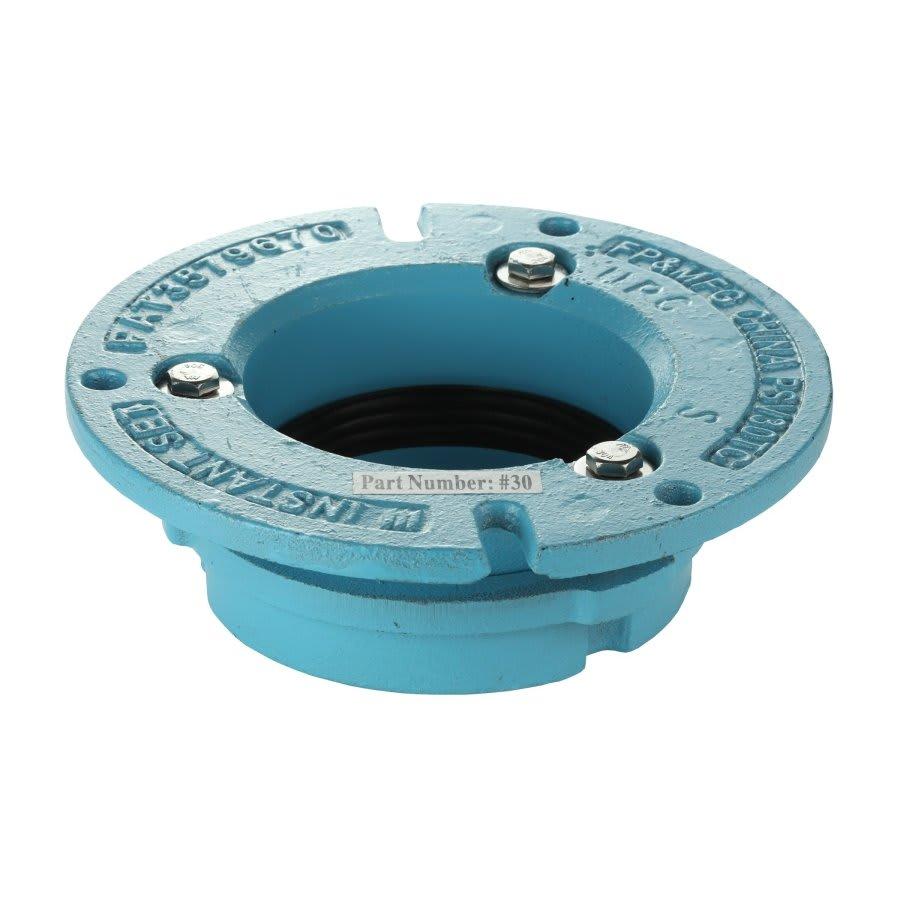 Closet Flange, 4 in, Instant Set, 7 in OD, Cast Iron, Blue - ddrncjt2k7qsk7b3rdni@2x.jpg