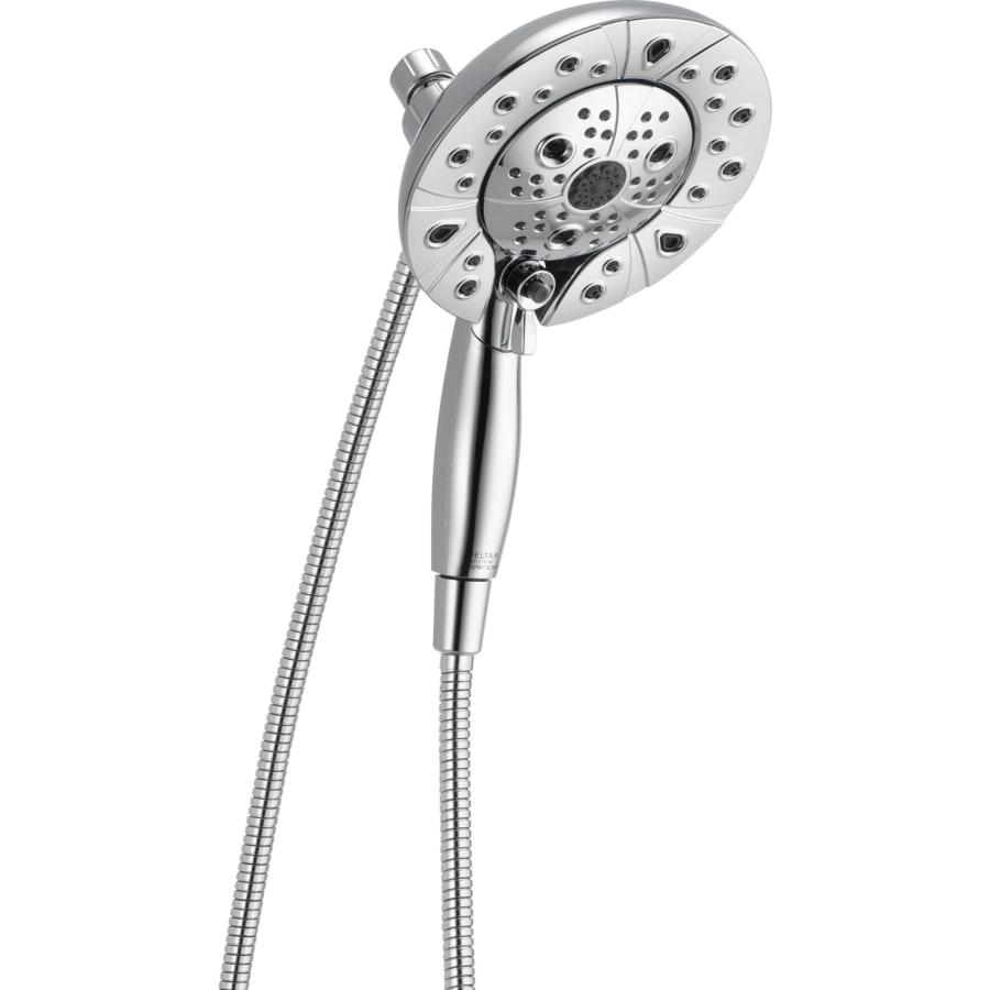 Universal Showering Round 1.75 GPM Multi Function 2-in1 In2ition Shower Head and Hand Shower with Touch Clean, H2Okinetic and MagnaTite Technology - delta-58480-pr-pk-8641321@2x.jpg