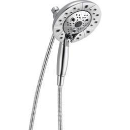 Universal Showering Round 1.75 GPM Multi Function 2-in1 In2ition Shower Head and Hand Shower with Touch Clean, H2Okinetic and MagnaTite Technology - delta-58480-pr-pk-8641321@2x.jpg