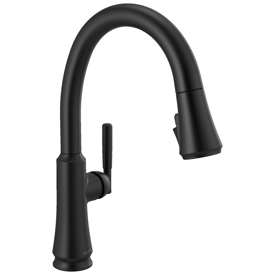 Coranto 1.8 GPM Single Hole Pull Down Kitchen Faucet with Magnetic Docking Spray Head and ShieldSpray - delta-9179-bl-dst-3258936@2x.jpg