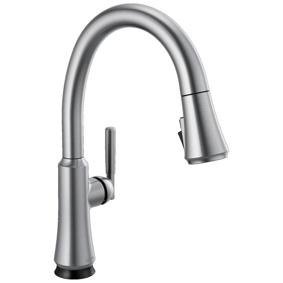 Coranto 1.8 GPM Single Hole Pull Down Kitchen Faucet with On/Off Touch Activation, Magnetic Docking Spray Head and ShieldSpray - delta-9179t-ar-dst-3258936@2x.jpg