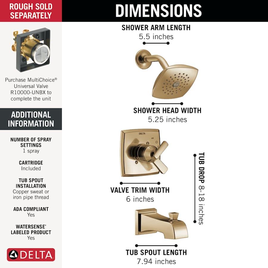 Ashlyn Monitor 17 Series Dual Function Pressure Balanced Tub and Shower with Integrated Volume Control - Less Rough-In Valve - delta-t17464-alternate-image-160@2x.jpg