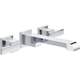 Ara 1.2 GPM Wall Mounted Bathroom Faucet - Less Metal Pop-Up Drain Assembly - delta-t3567lf-wl-522@2x.jpg