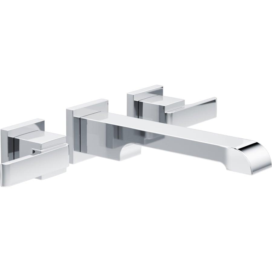 Ara 1.2 GPM Wall Mounted Bathroom Faucet - Less Metal Pop-Up Drain Assembly - delta-t3567lf-wl-522@2x.jpg