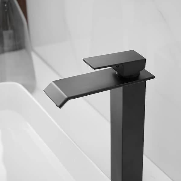 BWE Waterfall Single Hole Single Handle Bathroom Vessel Sink Faucet With Pop-up Drain Assembly in Matte Black A-96004H-Black - dfsnc5iwjsizmci9nued@2x.jpg