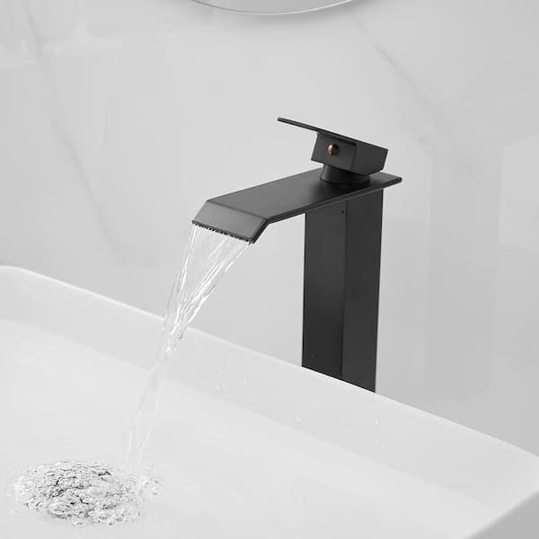 BWE Waterfall Single Hole Single Handle Bathroom Vessel Sink Faucet With Pop-up Drain Assembly in Matte Black A-96004H-Black - dix8sfjzn2xqgpe4mefd@2x.jpg