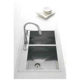 Vault 33" Double Basin Top-Mount/Under-Mount 18-Gauge Stainless Steel Kitchen Sink with SilentShield - djnpfgzprjbaaao2mh55@2x.jpg