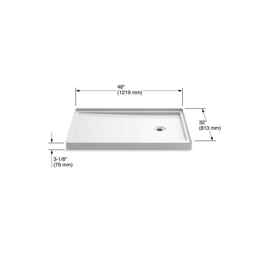 Rely 48" x 32" Rectangular Shower Base with and Right Drain - dkpunwy47d3bhjdydets@2x.jpg