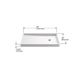 Rely 48" x 32" Rectangular Shower Base with and Right Drain - dkpunwy47d3bhjdydets_x500.jpg