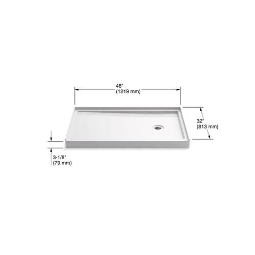 Rely 48" x 32" Rectangular Shower Base with and Right Drain - dkpunwy47d3bhjdydets_x500.jpg