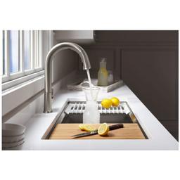 Prolific 29" Undermount Stainless Steel Single Basin Kitchen Sink with SilentShield Technology, Bamboo Cutting Board, 2 Multipurpose Racks, Colander, and Washbin - dl1ohogzxwcnqvrpijw2@2x.jpg