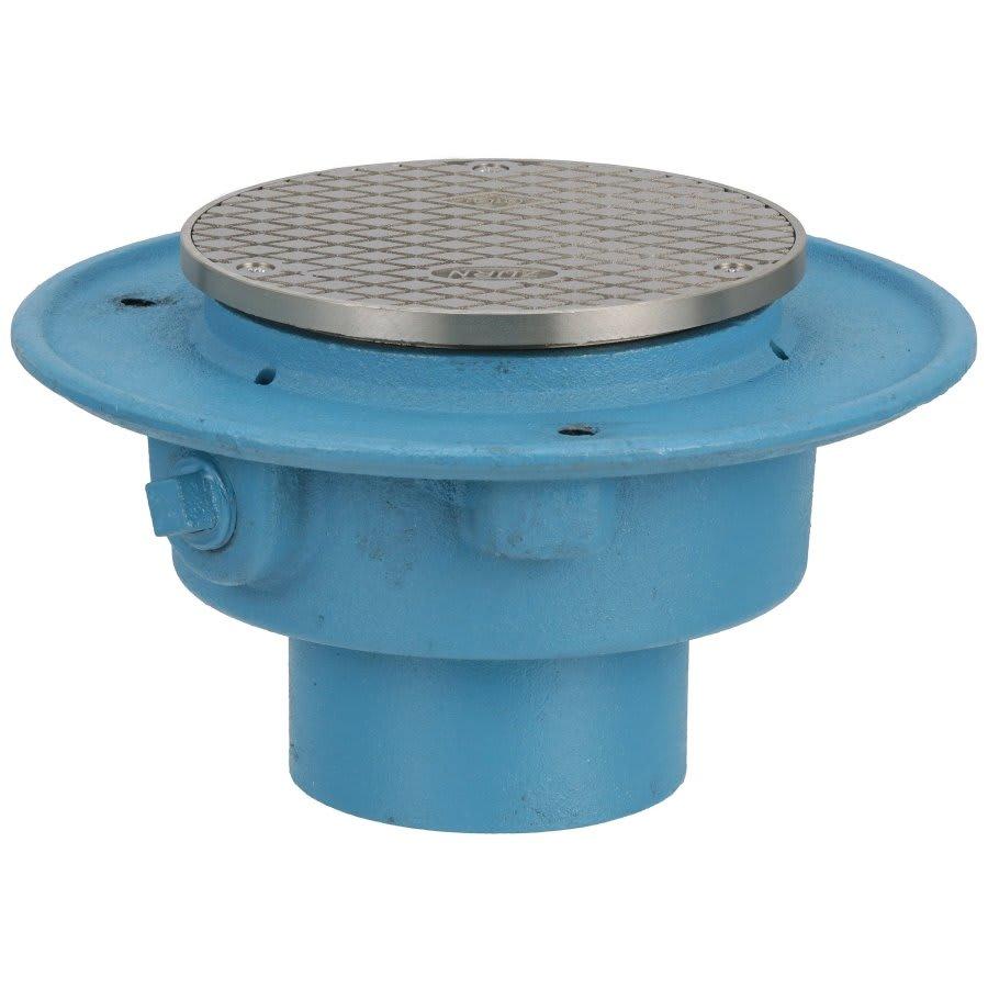 Cleanout With Top, 3 in Outlet, No Hub, 5-3/16 in Cover, Round, Nickel Bronze - dl6sxq2ngtkmhlc6lyo8@2x.jpg