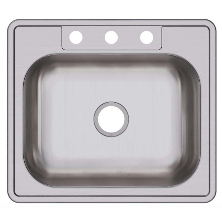 Dayton® Single Bowl Kitchen Sink, Top Mount, ADA, 25 x 22 in, 6-3/8 in Bowl Depth, 3-Hole, 22 ga Satin Steel, Stainless - donjipkhqma8vcwyvs1s@2x.jpg