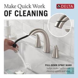 Delta Arvo Pull-Down Spout 8 in. Widespread Double Handle Bathroom Faucet Drain Included in Spotshield Brushed Nickel 35840LF-SPPD - dppp0ogqtp3rzoa025b8@2x.jpg