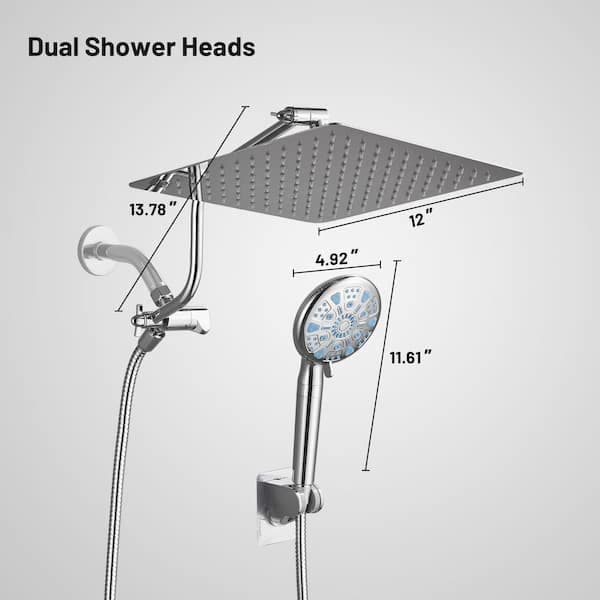 Heemli 9-Spray Rainfull 2-in-1 Patterns Adjustable Fixed Shower Head with Filter 1.8 GPM and Handheld Shower Head in Chrome KFA12C - dpqzrczgnhcmja9eiurk@2x.jpg