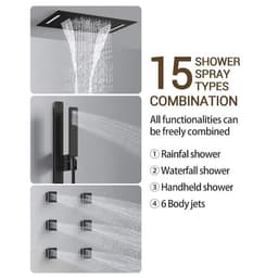 YAWWALK Thermostatic 15-Spray Ceiling Mount 23 x 15 in. Rectangle LED Mood Lighting Shower System with Valve in Matte Black CR1-S025-BI-1 - dpytl4xc3gwc2z1evtox@2x.jpg