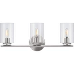 Champlain 22.375 in. 3-Light Brushed Nickel Modern Bathroom Vanity Light with Clear Glass Shades - dqelhmqupfwwoxfabjp1@2x.jpg
