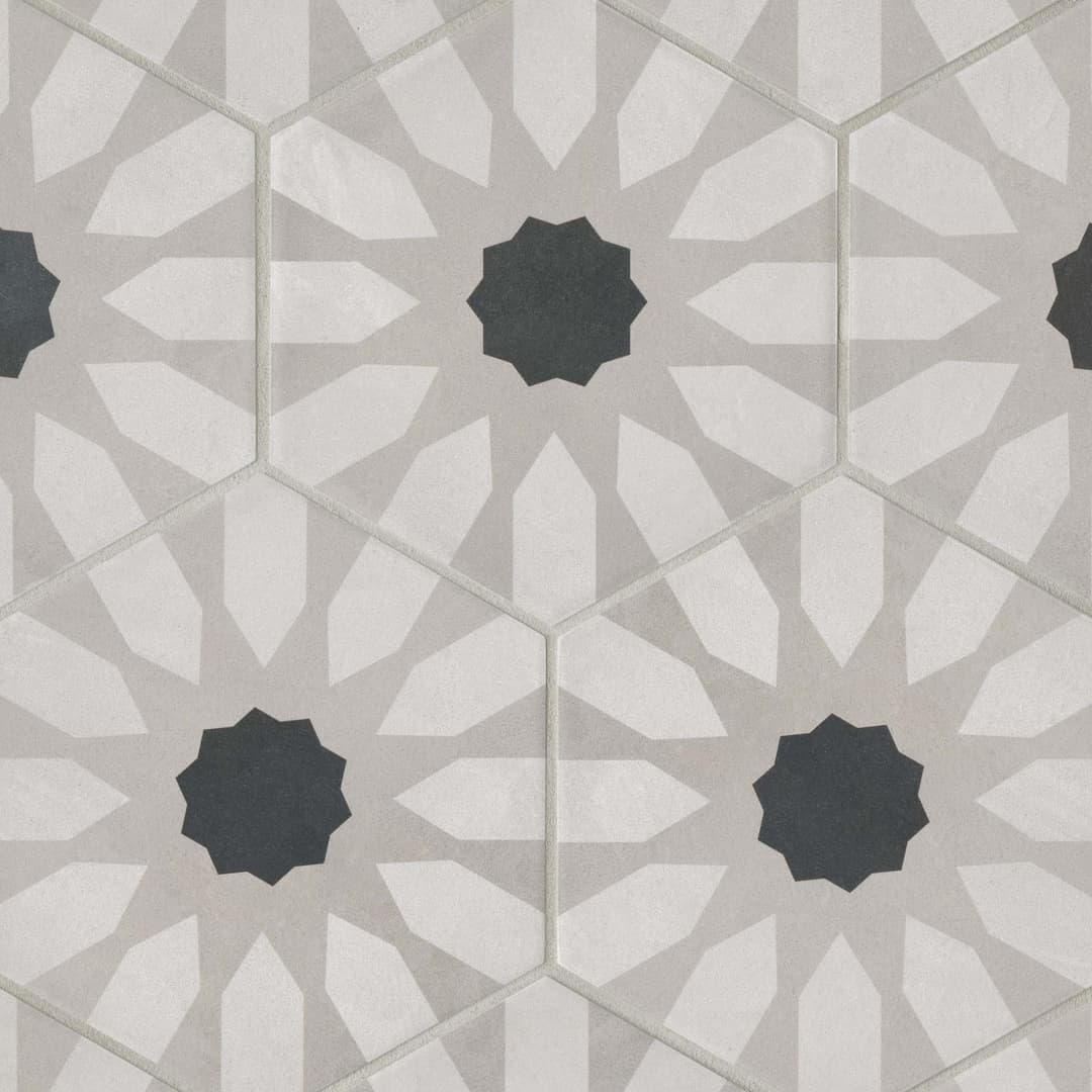 Allora 8.5" x 10" Matte Fiore Hexagon Deco Porcelain Tile - ds1tncsqmfjxhlvbrf1b@2x.jpg