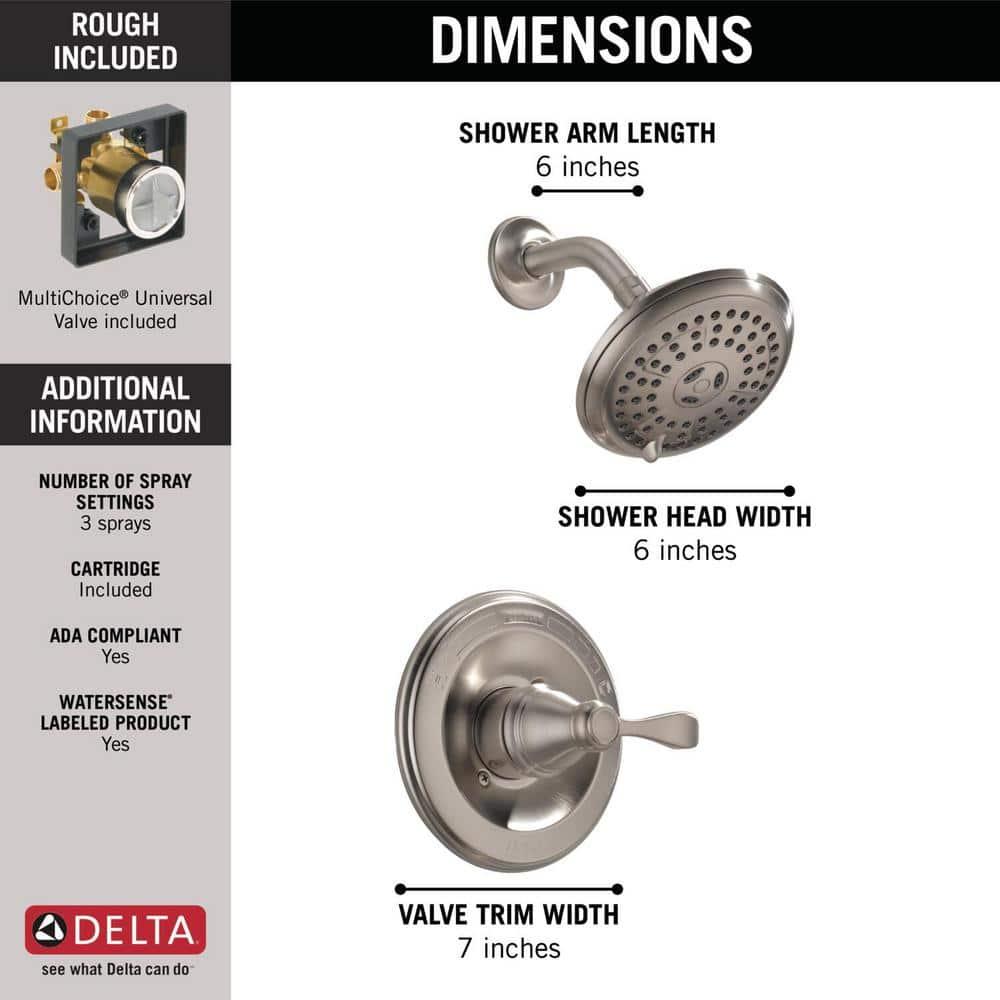Porter Rough-in Valve Included Single-Handle 3-Spray Shower Faucet 1.75 GPM in Brushed Nickel - dshyxvkaur6inozlgrkq@2x.jpg