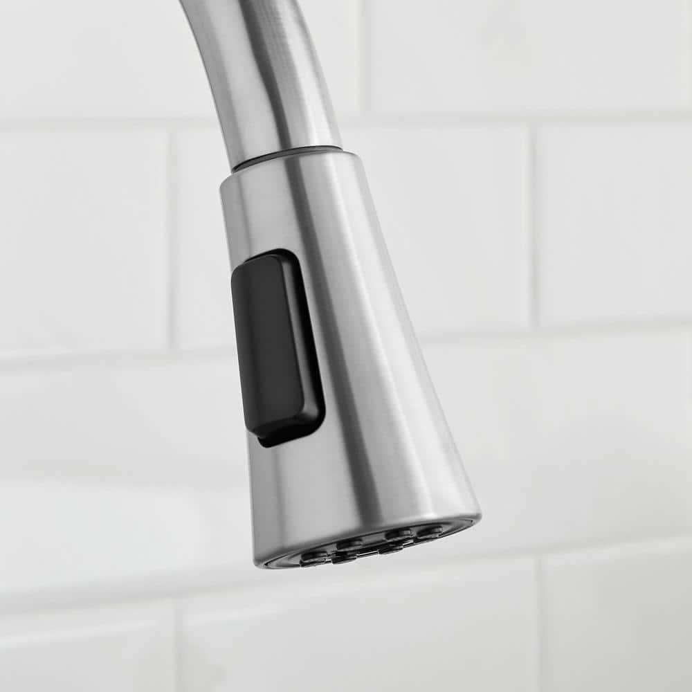 McKenna Single-Handle Pull Down Sprayer Kitchen Faucet in Stainless Steel with TurboSpray and FastMount - dsl762l696vbw0egwzlm@2x.jpg