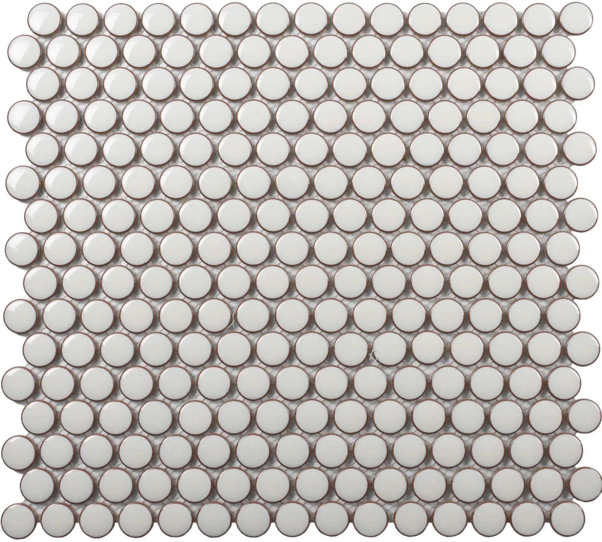 BG PEARL WHITE PENNY ROUND 12X12 MOSAIC