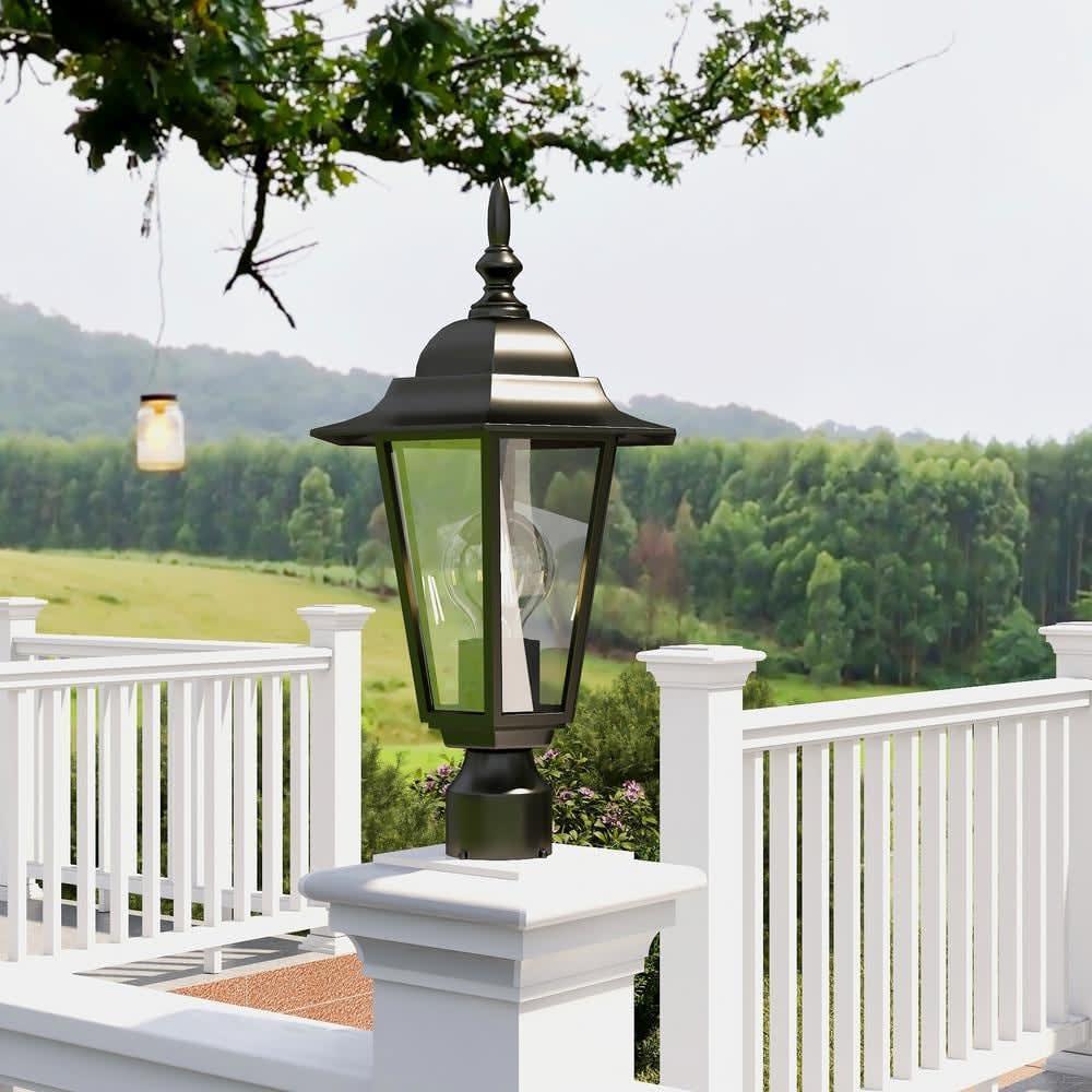 1-light Textured Black Outdoor Post Light with Clear Glass - dsyuy2uf13db9w47xm6n@2x.jpg