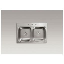 Verse 33" Double Basin Drop In Stainless Steel Kitchen Sink With Three Faucet Holes - dts9dff16yl6k5m9xplq@2x.jpg