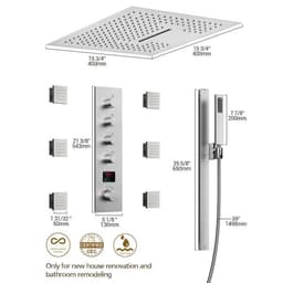 YAWWALK Thermostatic 15-Spray 16 in. Ceiling Mount Square LED Mood Lighting Shower System with Valve in Brushed Nickel CR1-S027-16NI-1 - dtwjnibjepvu1wpp2row@2x.jpg