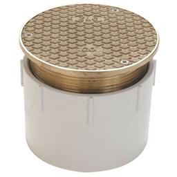 Cleanout With Top, 3 in Outlet, Thread, 5-3/16 in Cover, Round, Nickel Bronze - dtwvdt4t6vzw2xt1od9z@2x.jpg
