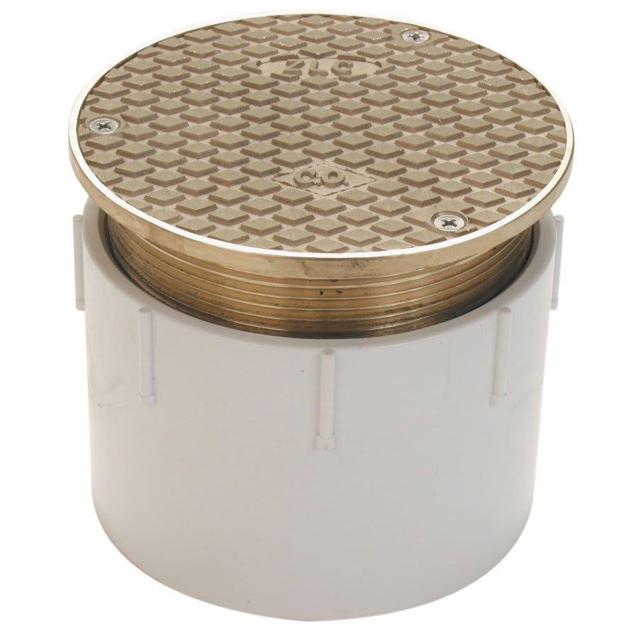 Cleanout With Top, 3 in Outlet, Thread, 5-3/16 in Cover, Round, Nickel Bronze - dtwvdt4t6vzw2xt1od9z@2x.jpg