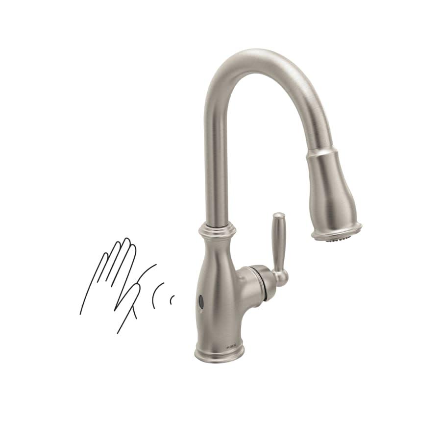 Brantford 1.5 GPM Single Hole Pull Down Kitchen Faucet with Duralast, Duralock, MotionSense, PowerClean, and Reflex Technology - Includes Escutcheon - durttcrlonzgi0a2ximv@2x.jpg