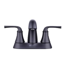 Glacier Bay Vazon 4 in. Centerset 2-Handle High-Arc Bathroom Faucet in Matte Black HD67248W-6010H - dvdo34k1ae31fsj6qpa5@2x.jpg