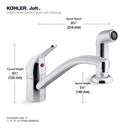 Jolt 1.5 GPM Single Hole Kitchen Faucet - Includes Side Spray Escutcheon - dvj1ifzrrgaacm2ldg5q@2x.jpg
