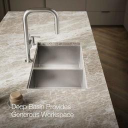 Vault 33" Double Basin Top-Mount/Under-Mount 18-Gauge Stainless Steel Kitchen Sink with SilentShield and Bottom Sink Rack - dwus7aevueabpcfbvwda@2x.jpg