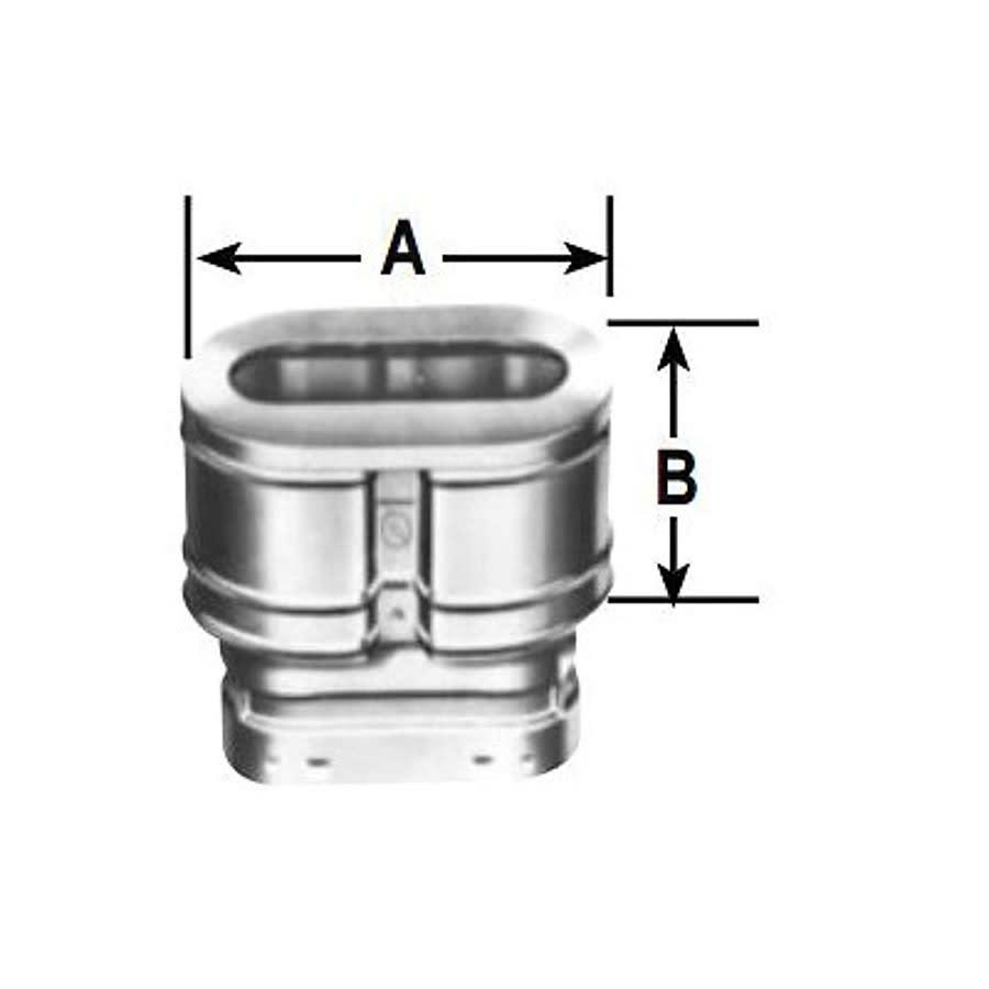 Oval Vent Cap/Termination, 4 in Dia