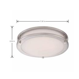 Hampton Bay Flaxmere 12 in. Brushed Nickel Dimmable LED Integrated Flush Mount with Frosted White Glass Shade - dz1duqdfznfmlhofipjn@2x.jpg