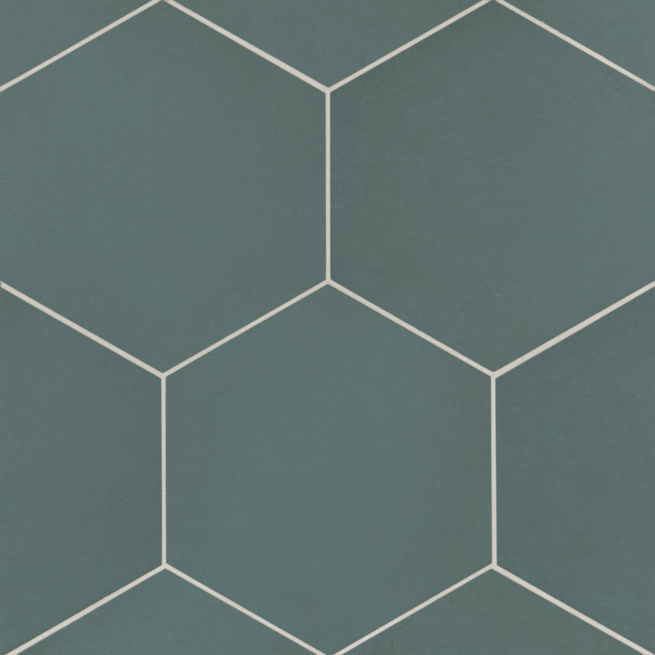 Makoto 10" x 11.5" Hexagon Matte Porcelain Tile in Arashi Blue