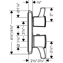 Ecostat Classic Square Thermostatic Valve Trim Only with Integrated Volume Control and Diverter for 2 Distinct Functions - Less Rough In - e6nnrrsmowxh8wnopdx2_x500.jpg