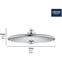 Grohtherm Euphoria 260 1.8 GPM Multi Function Shower Head with EcoJoy, DreamSpray, and SpeedClean - eagougdq97o0zr6swsw2@2x.jpg