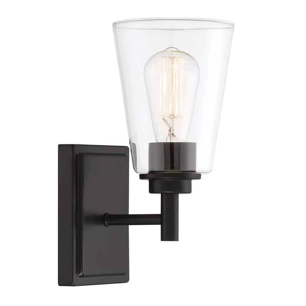 Westin 5.25 in. 1-Light Matte Black Modern Industrial Vanity with Clear Glass Shade - eaotvluhytomgcqdtias@2x.jpg