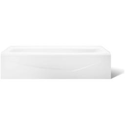 Villager Collection 60" Three Wall Alcove Bath Tub with Extra 4" Ledge and Left Hand Drain - ecdhtbkm4zjmhhf02adb@2x.jpg